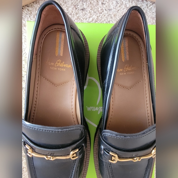 NWT New In Box Sam Edelman Women's Size 7.5 Laurs Platform Lug Sole Black Loafer - Picture 5 of 9